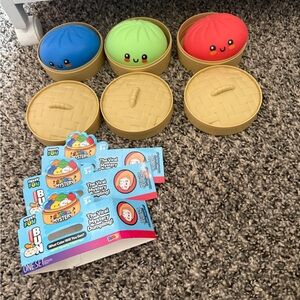 bloom Squishy Dumpling Toy Set - Red, Green, Blue